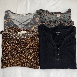 4 shirt bundle. Size small. All cotton and so comfy. Great staples!